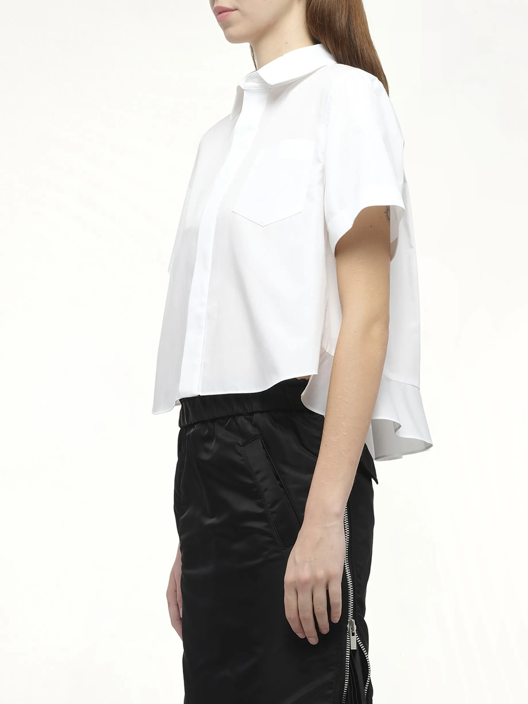 Frill Poplin Shirt in Off White sold by MARAIS product image thumbnail 5