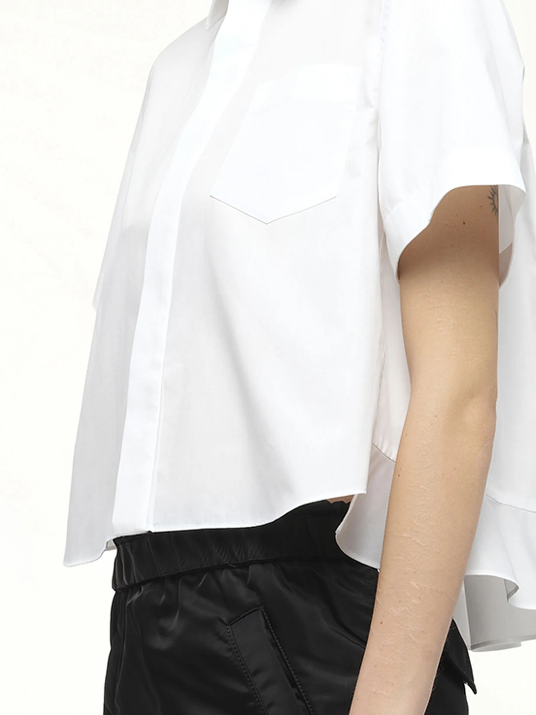 Frill Poplin Shirt in Off White sold by MARAIS product image thumbnail 3