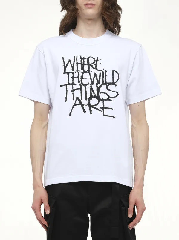 WHERE THE WILD THINGS ARE Logo T-Shirt in White sold by MARAIS