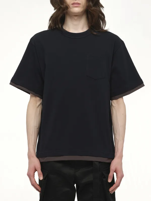 Cotton Jersey T-Shirt in Navy sold by MARAIS