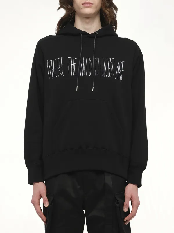 WHERE THE WILD THINGS ARE Logo Hoodie in Black sold by MARAIS