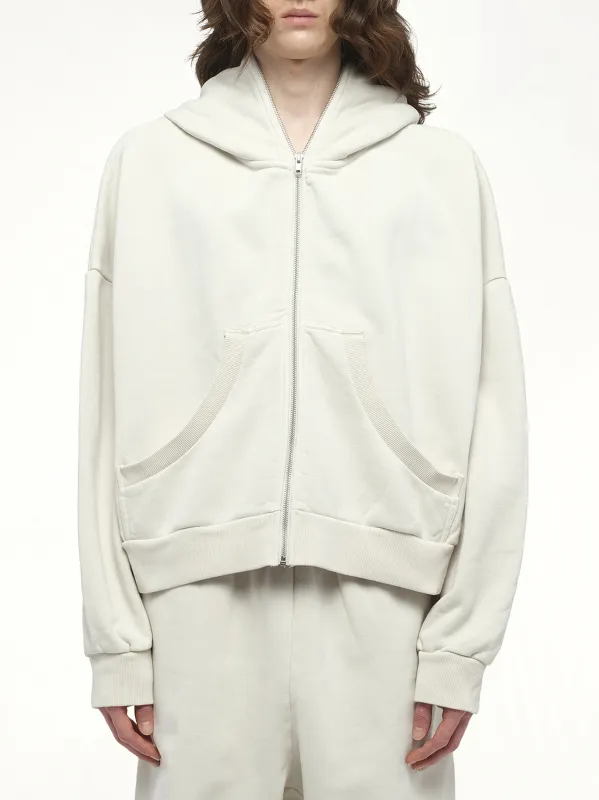 Eternal Zip Hoodie in Rice sold by MARAIS