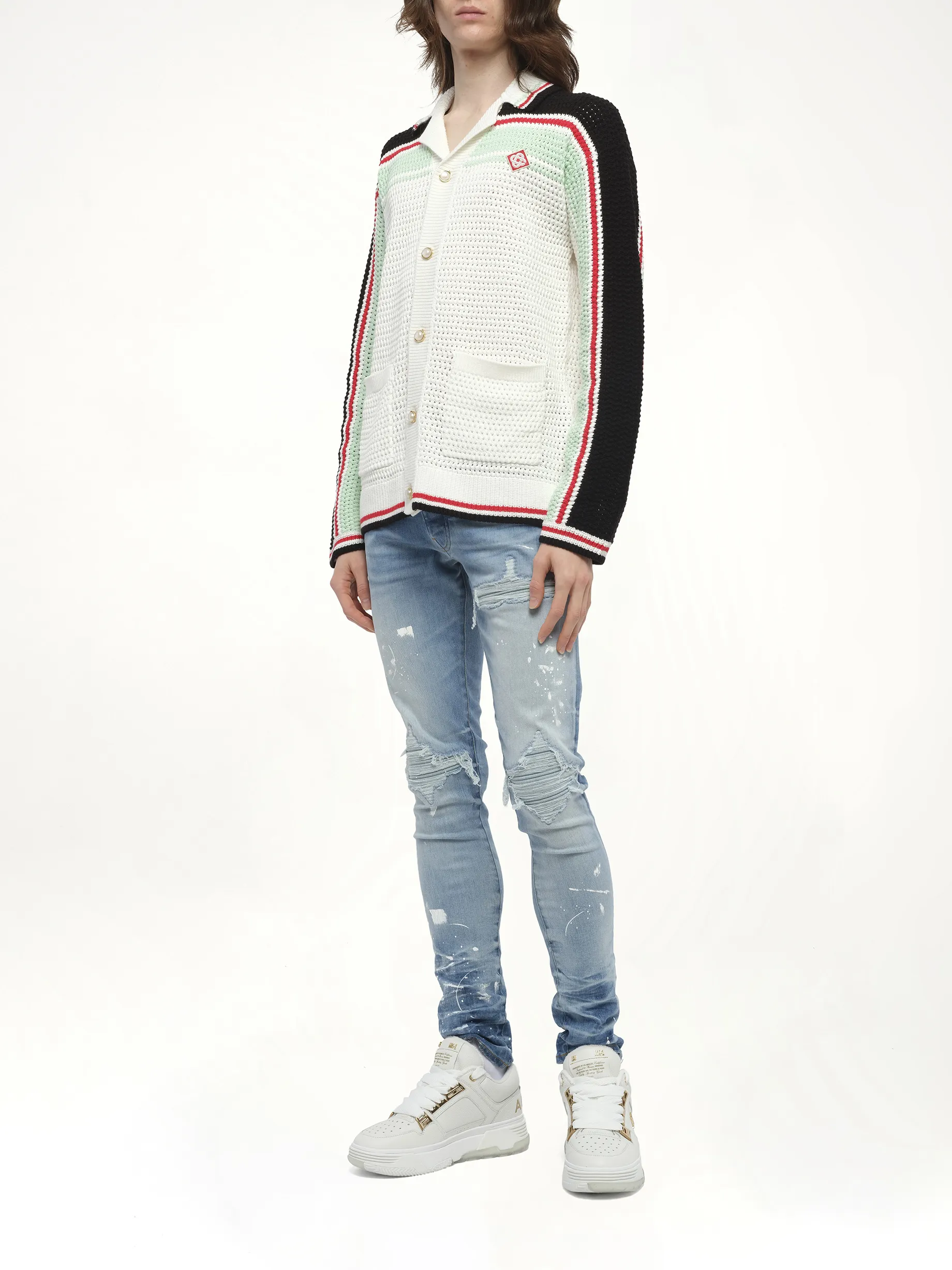 Faux Crochet Shirt in Multicolour sold by MARAIS product image thumbnail 4