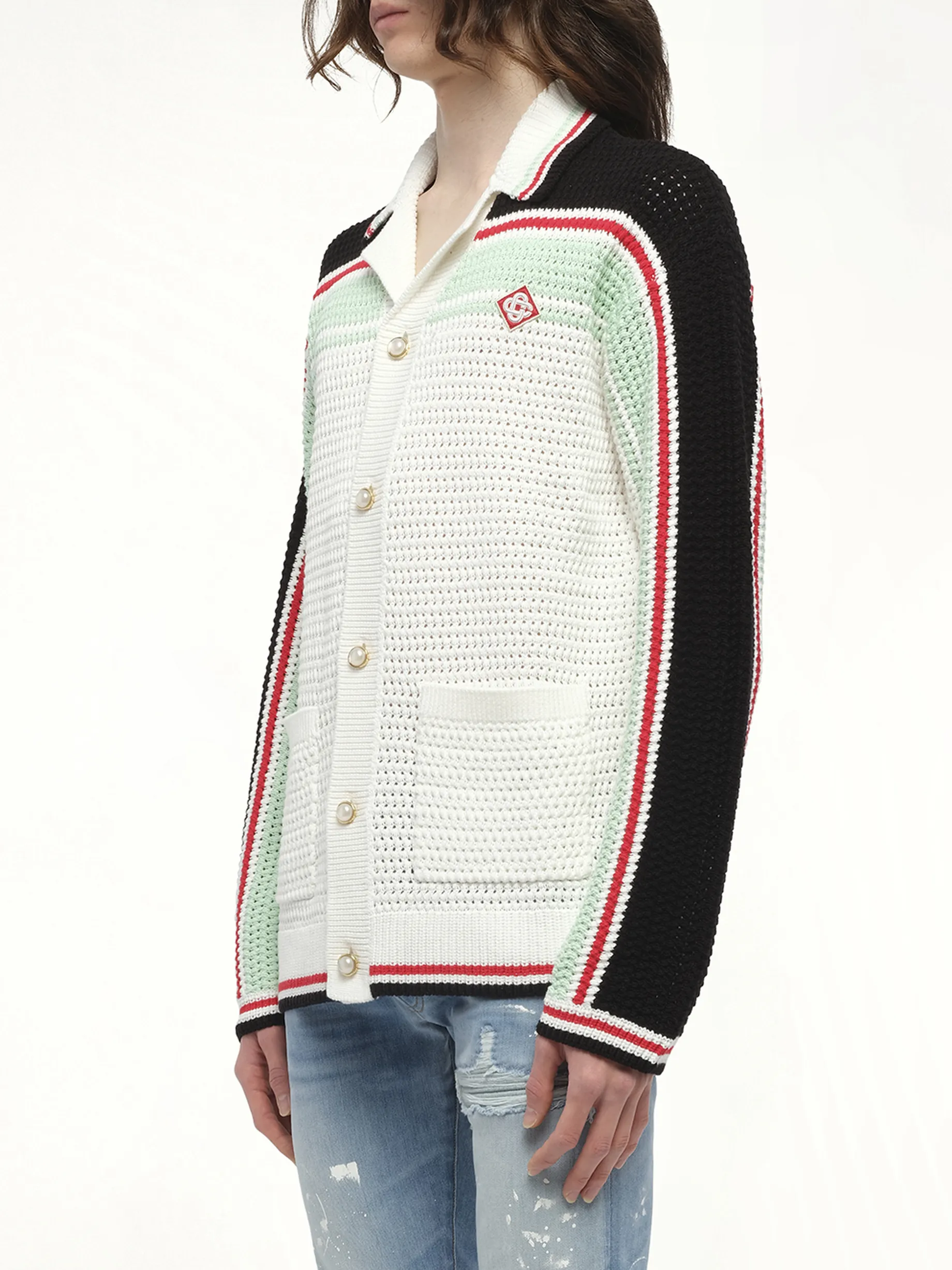 Faux Crochet Shirt in Multicolour sold by MARAIS product image thumbnail 5