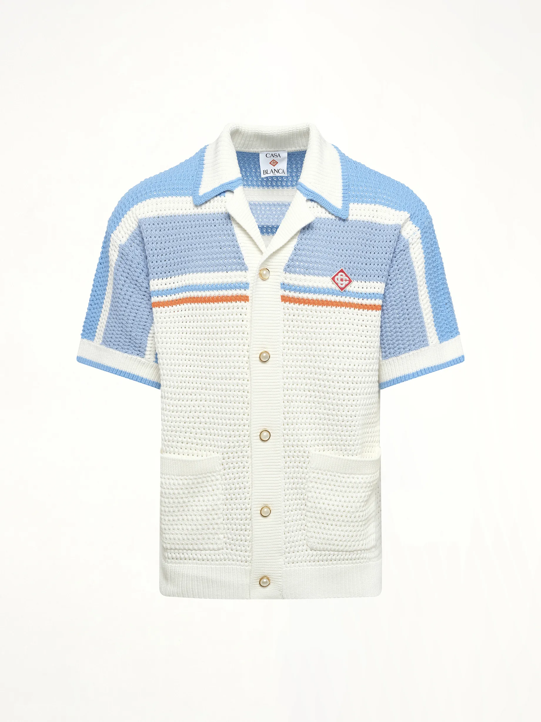 Faux Crochet Shirt in Blue sold by MARAIS product image thumbnail 2