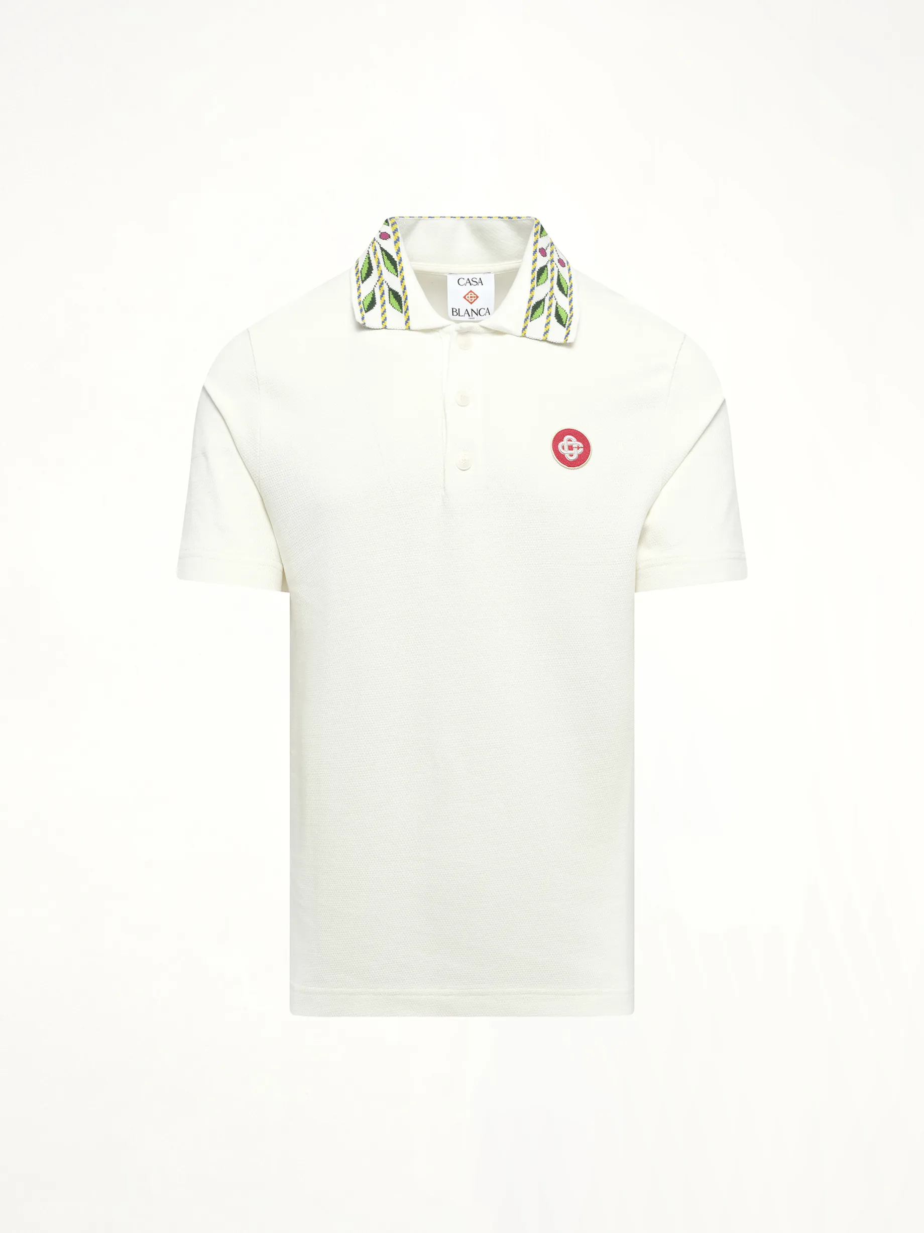 Classic Laurel Pique Polo in Off White sold by MARAIS product image thumbnail 2