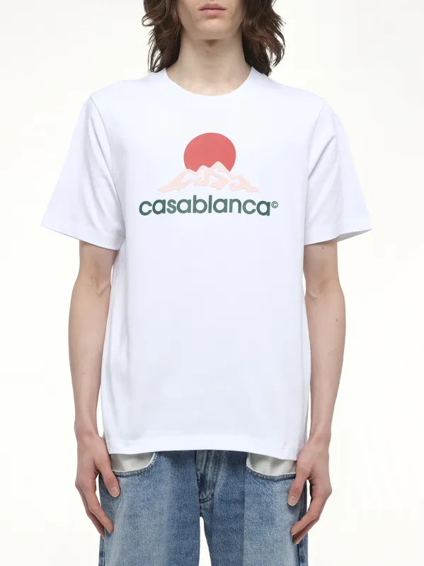 Casablanca Montagne T-Shirt in White sold by MARAIS