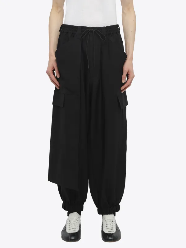Sport Uniform Cuffed Cargo Pants in Black sold by MARAIS