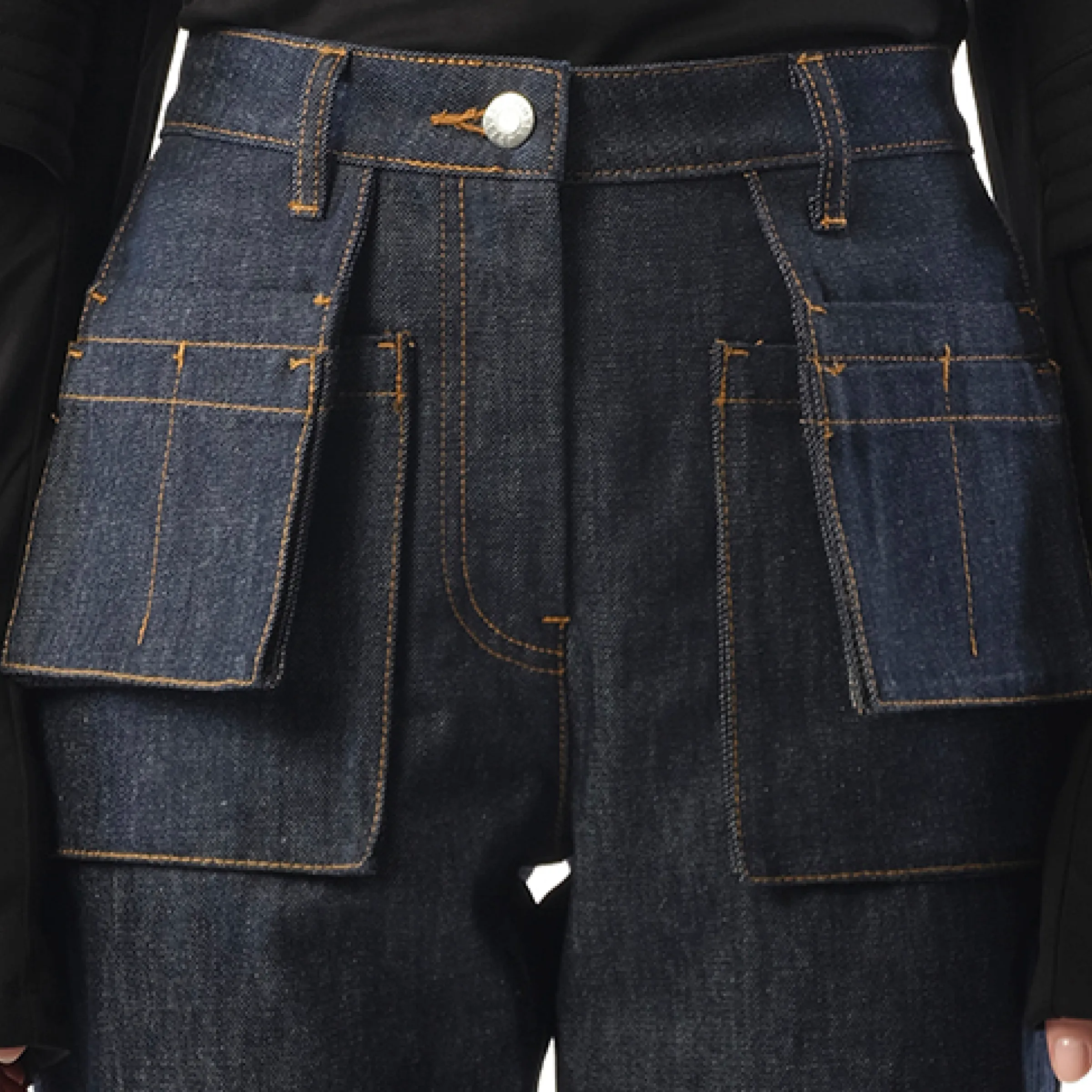 Utility Jeans in Raw Indigo sold by MARAIS product image thumbnail 3
