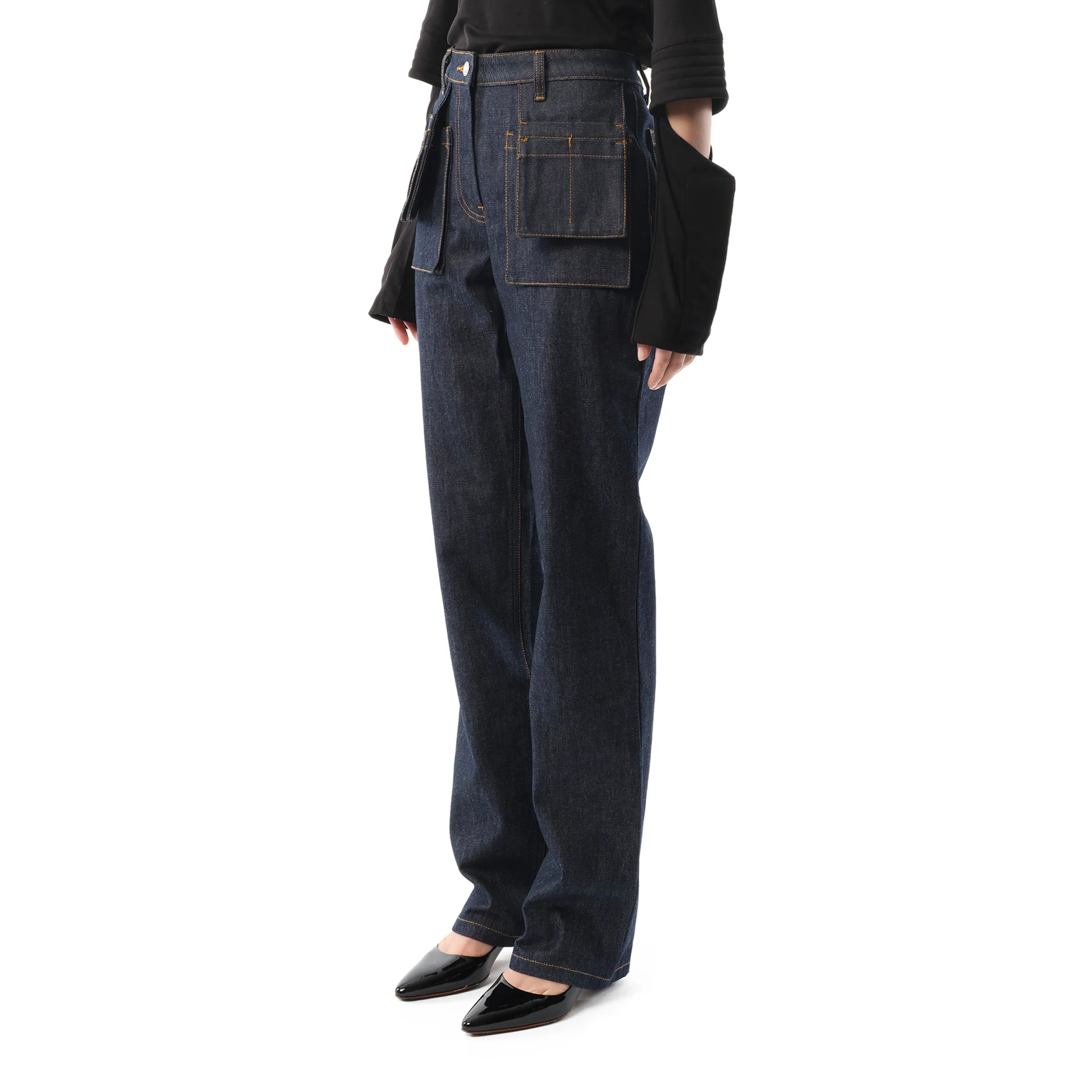 Utility Jeans in Raw Indigo sold by MARAIS product image thumbnail 5