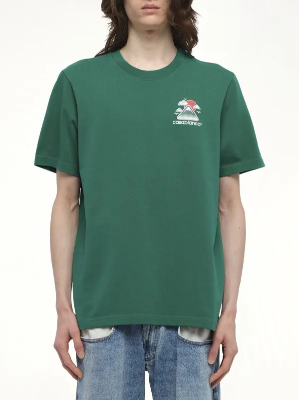 Montagne Ondulee T-Shirt in Green sold by MARAIS