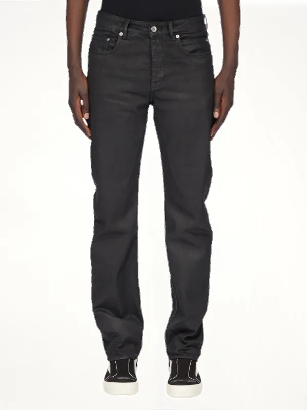 Fog Cut Jeans in Black Wax made by Rick Owens