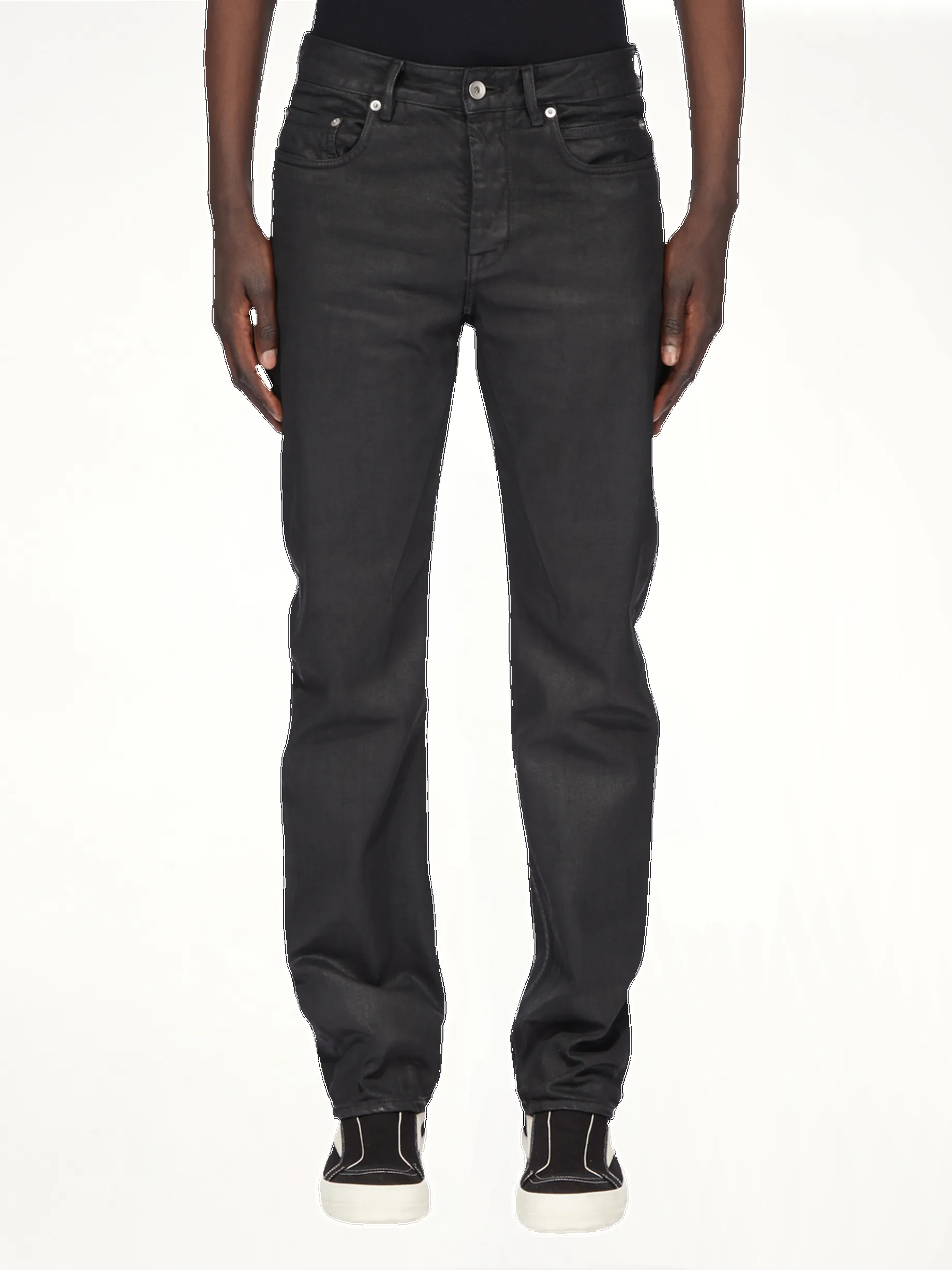 Fog Cut Jeans in Black Wax sold by MARAIS