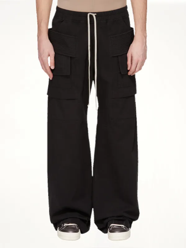 Creatch Wide Cargo Drawstring in Black sold by MARAIS