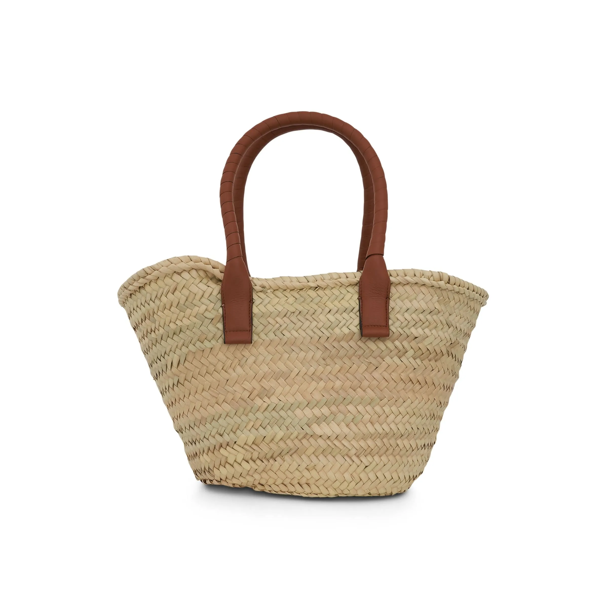 Medium Marcie Basket Bag in Raffia & Calfskin in Tan sold by MARAIS product image thumbnail 2