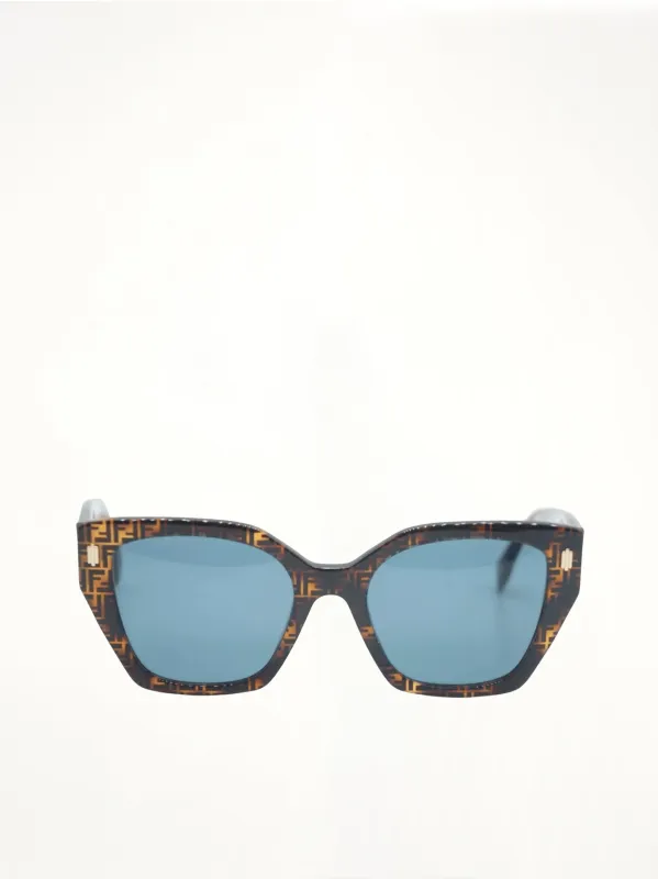 FE40070F Sunglasses with Smoke Lens in Coloured Havana sold by MARAIS