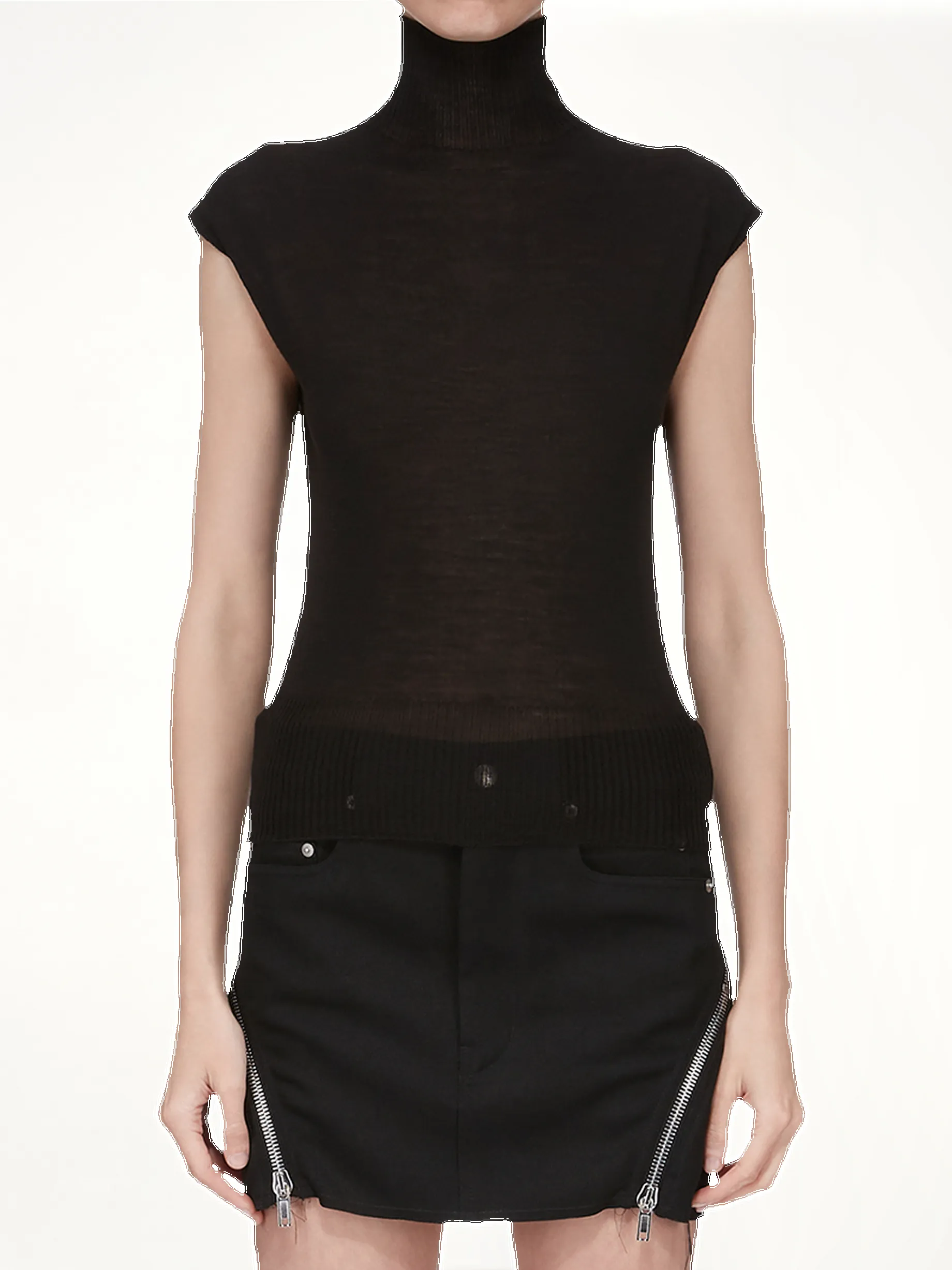 SL Turtle Sweater in Black sold by MARAIS