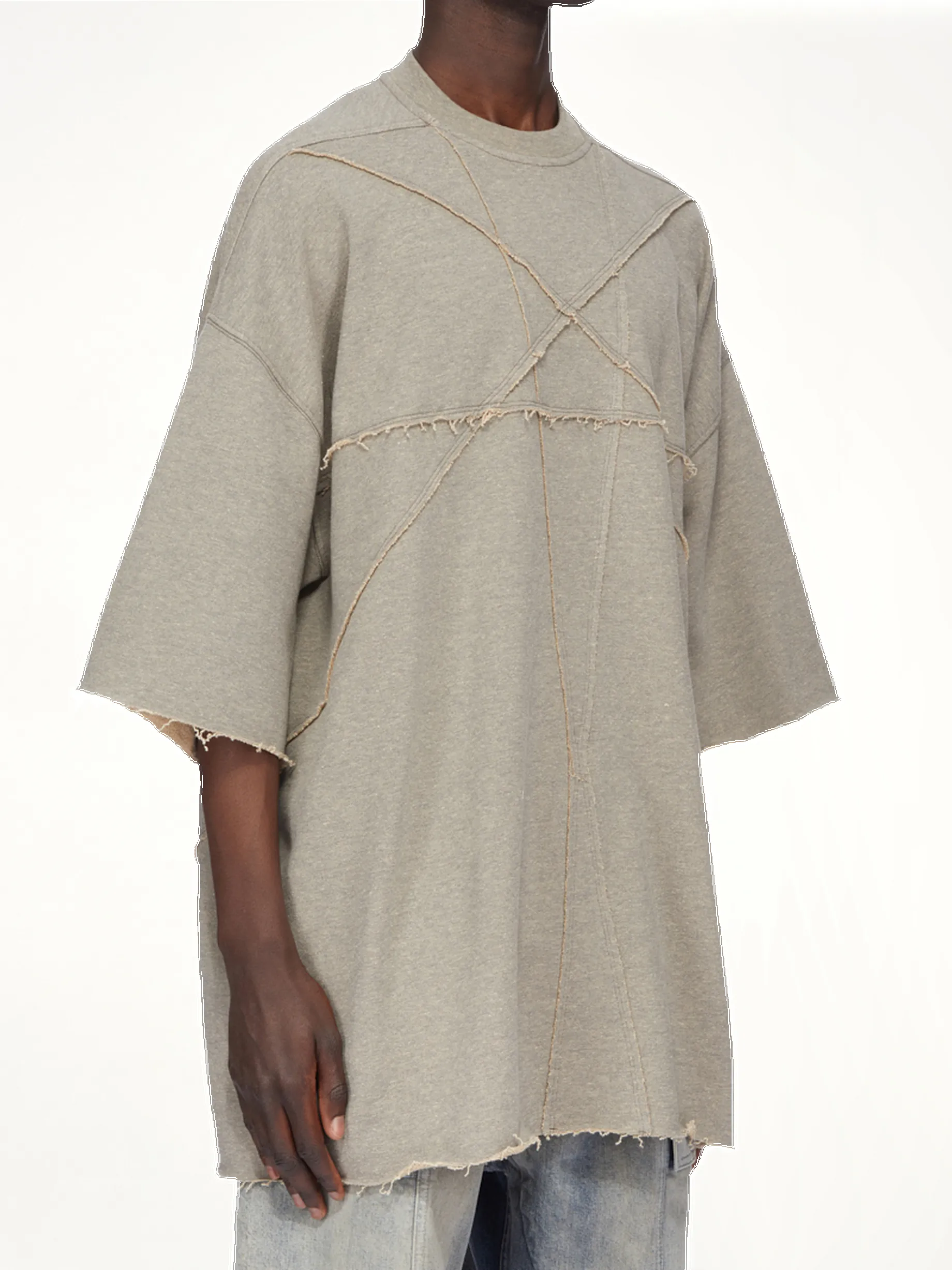 Tommy T-Shirt in Melange Grey sold by MARAIS product image thumbnail 3