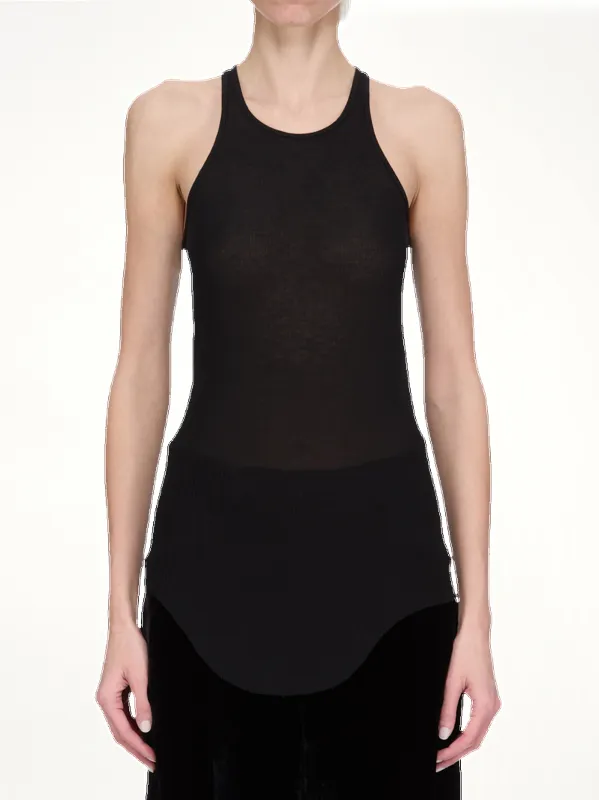 Basic Rib Tank Top in Black sold by MARAIS