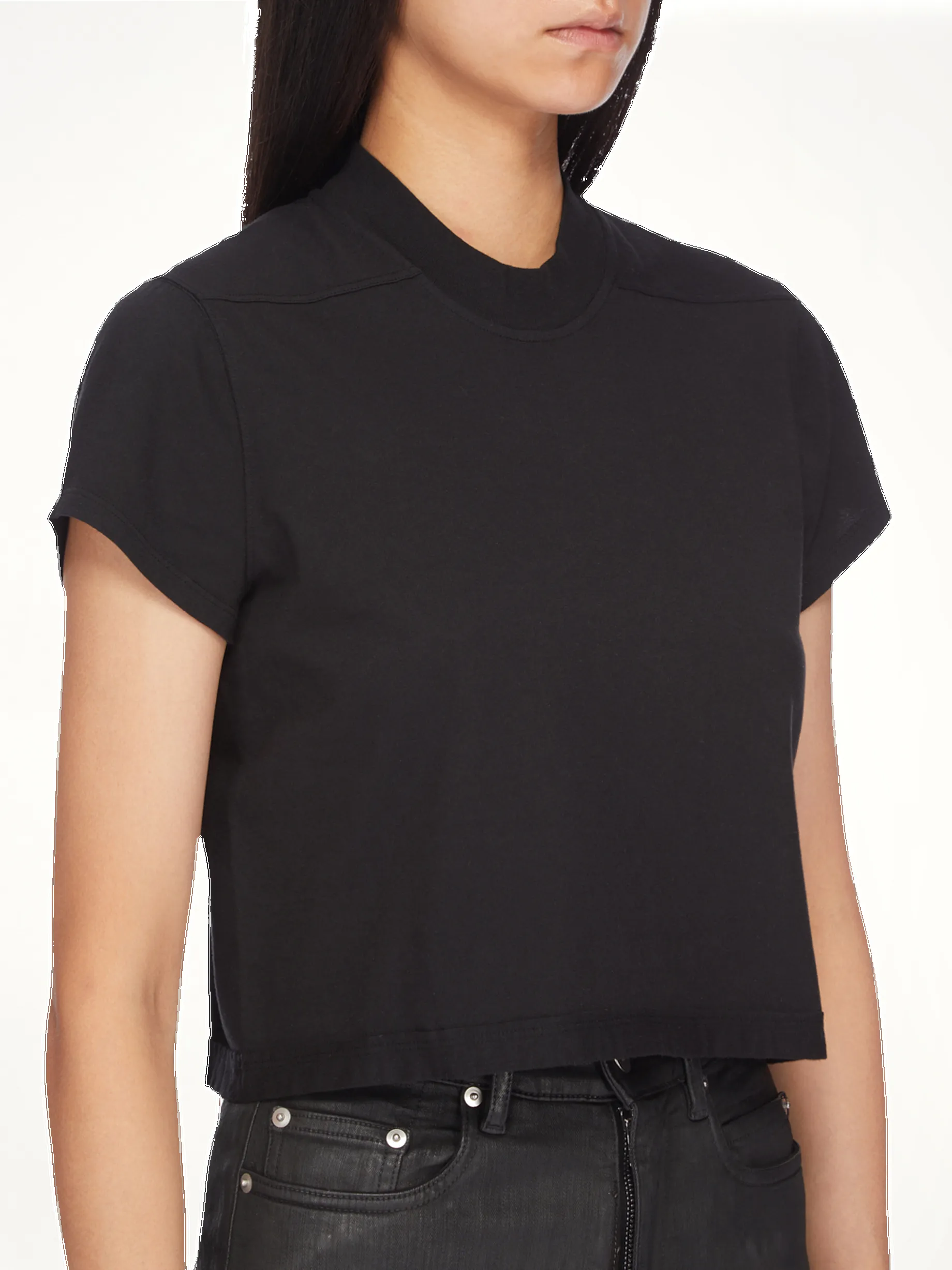 Cropped Small Level T-Shirt in Black sold by MARAIS product image thumbnail 2