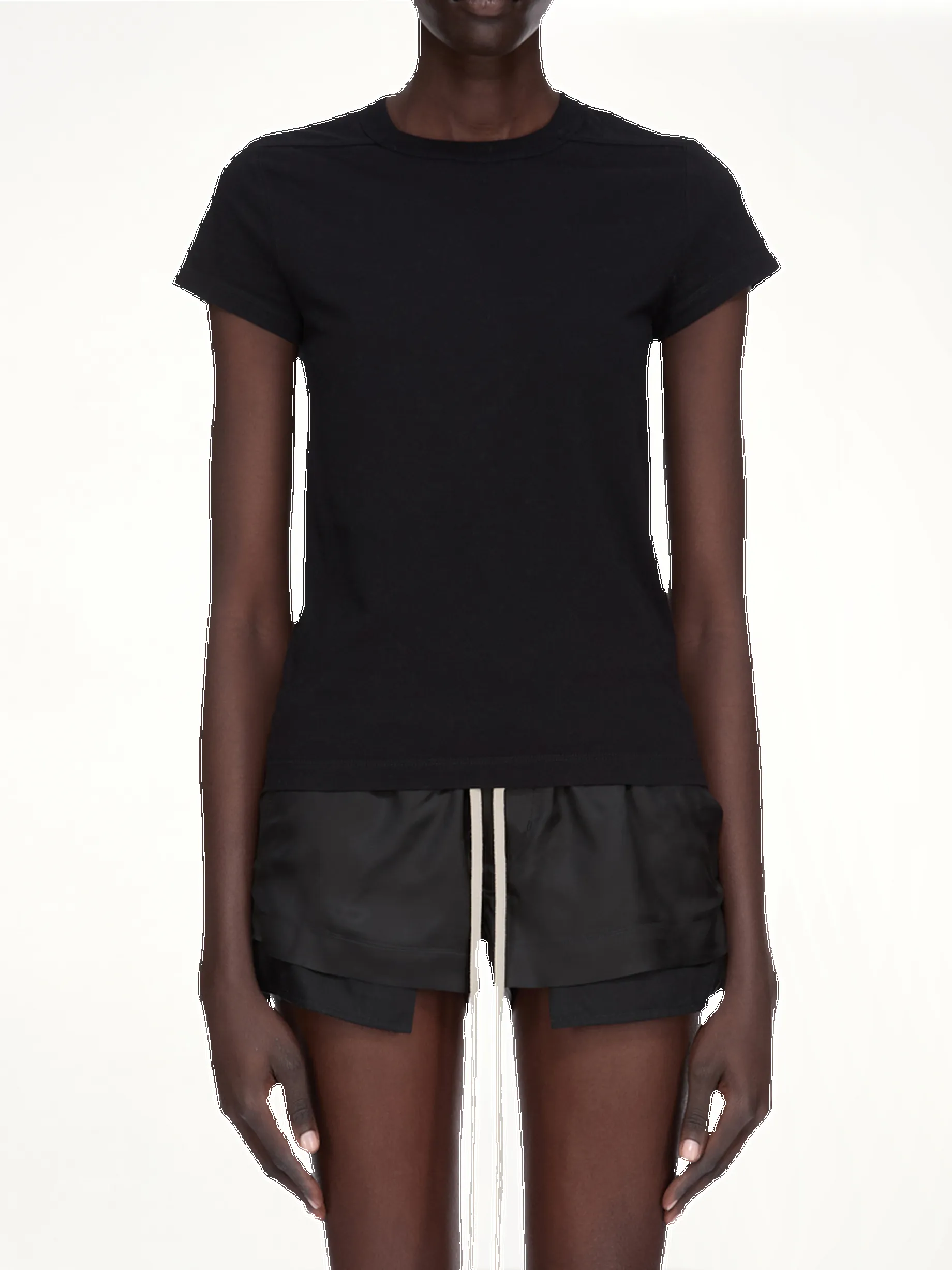Cropped Level T-Shirt in Black sold by MARAIS