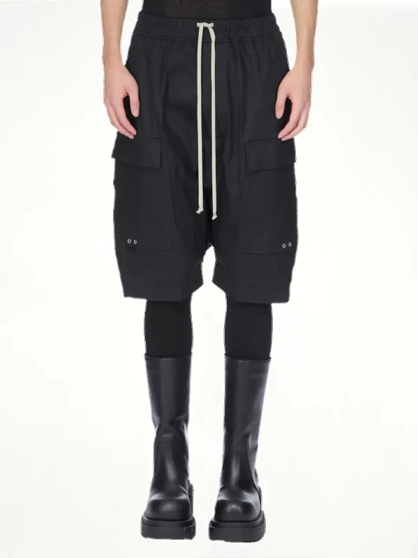 Cargo Pods Shorts in Black sold by MARAIS