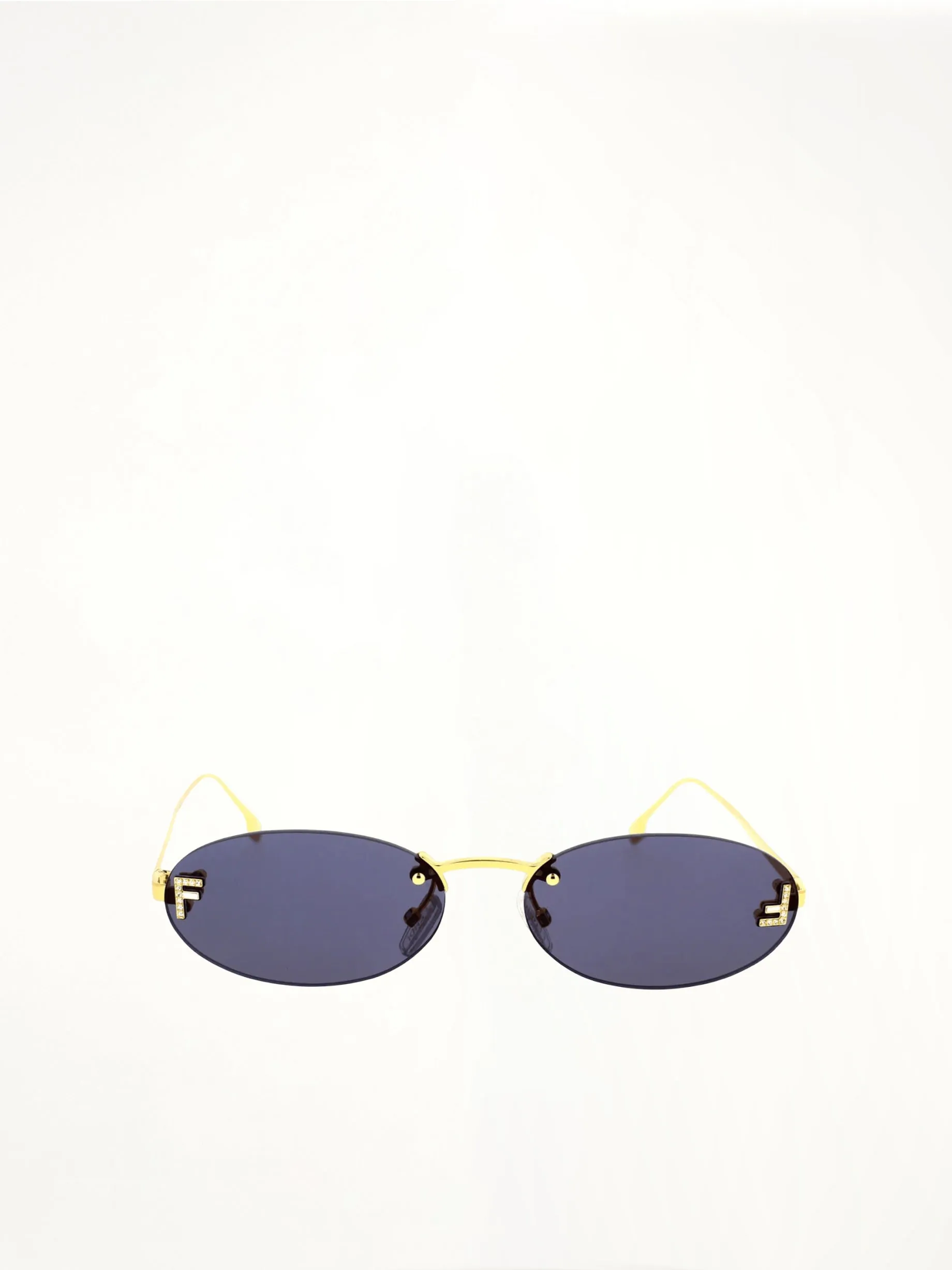 Fendi FE4075US 5430V Metal Sunglasses in Dark Blue/Gold sold by MARAIS