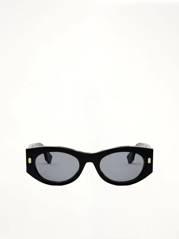 Fendi FE40125F 5301V Acetate Sunglasses in Black/Gold sold by MARAIS
