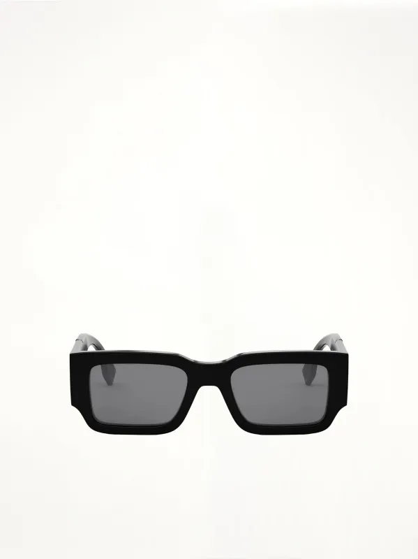 Fendi FE40131I 5101A Acetate Sunglasses in Black/Silver sold by MARAIS
