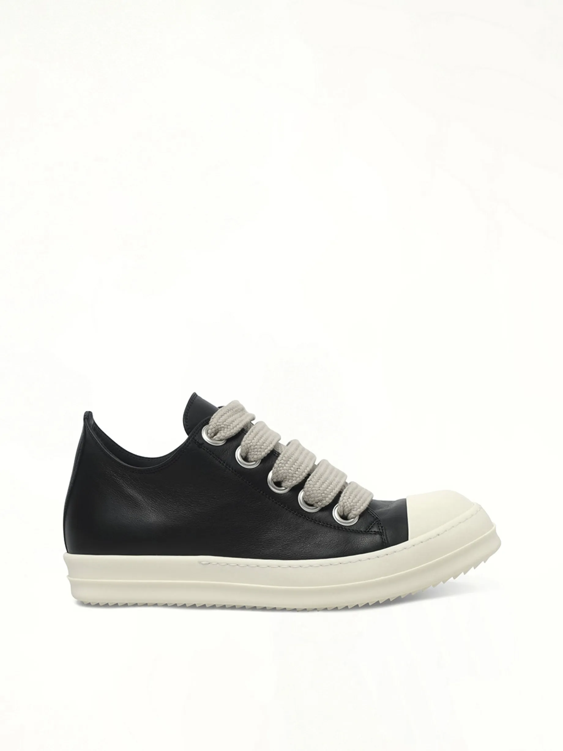 Jumbolace Low Sneaks in Black/Milk/Milk sold by MARAIS