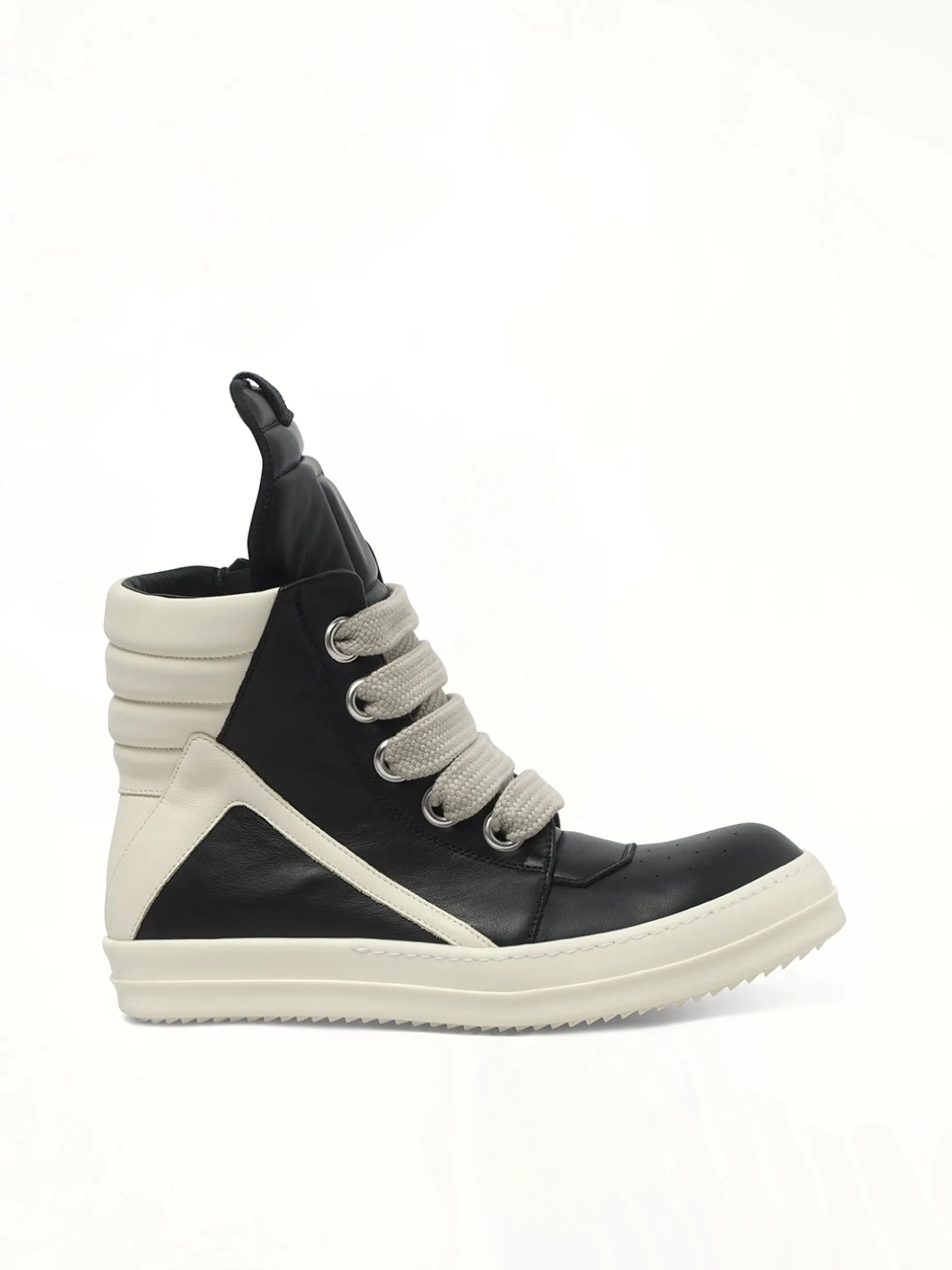 Jumbolace Geobasket in Black/Milk/Milk sold by MARAIS