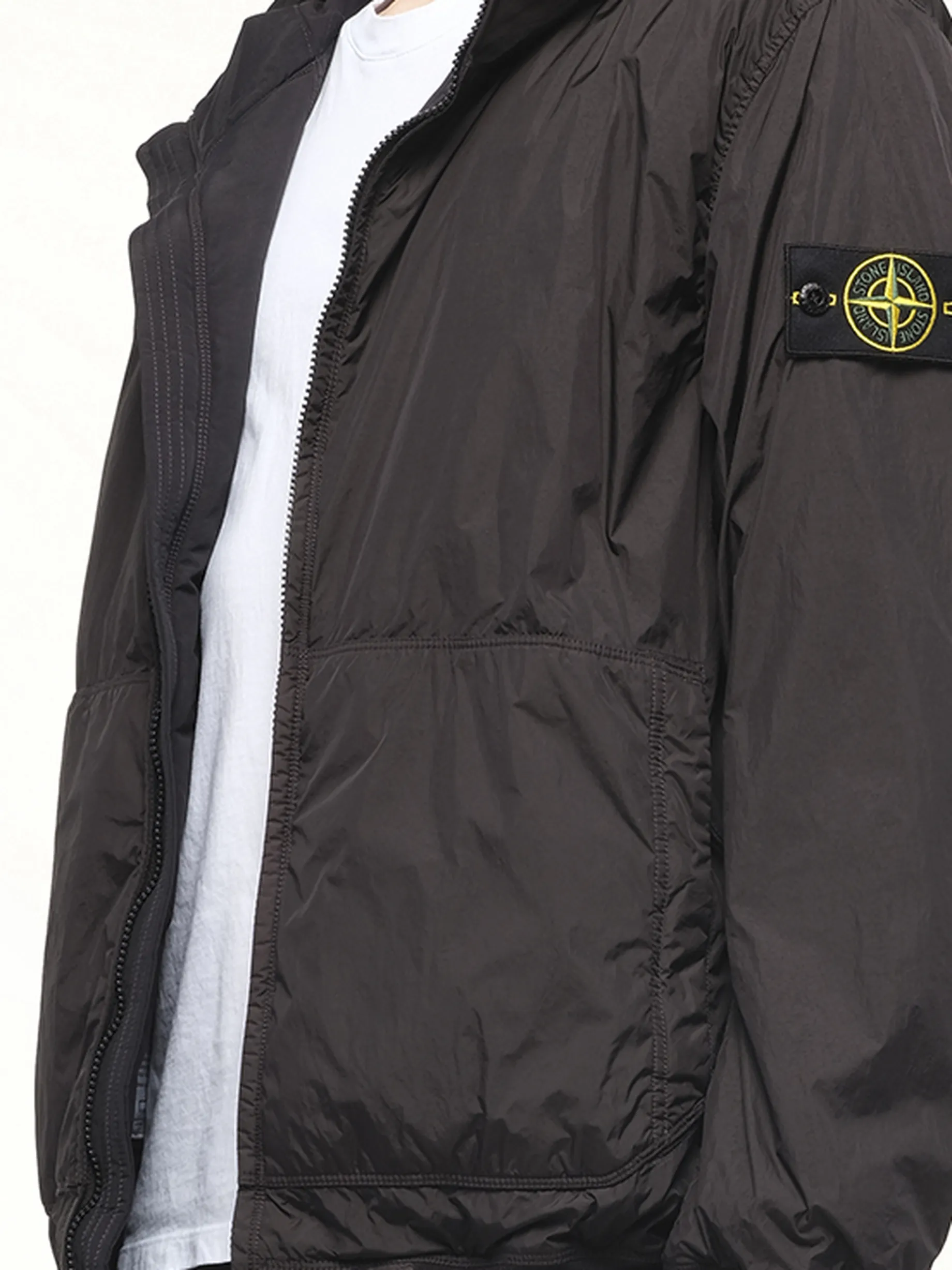 410001 Garment Dyed Crinkle Reps Jacket in Black sold by MARAIS product image thumbnail 3