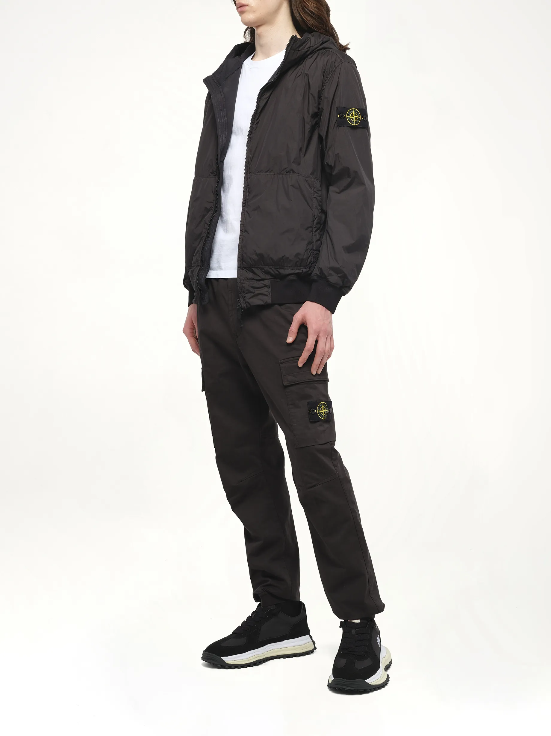 410001 Garment Dyed Crinkle Reps Jacket in Black sold by MARAIS product image thumbnail 4