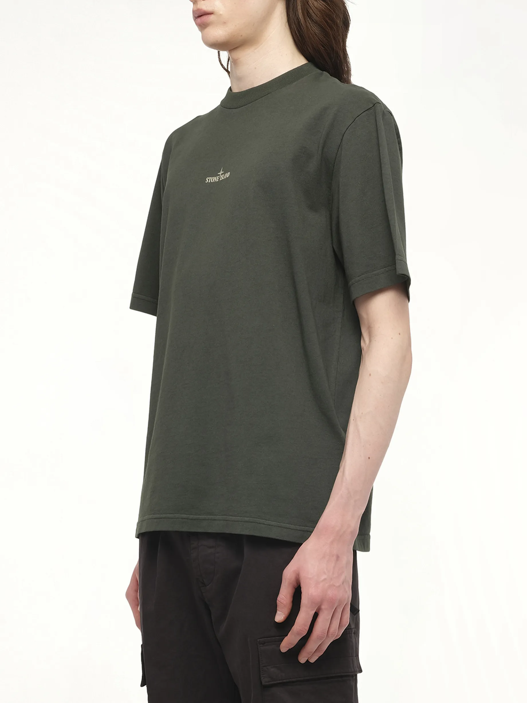 210003 Industrial Print S/S T-Shirt in Juniper sold by MARAIS product image thumbnail 5