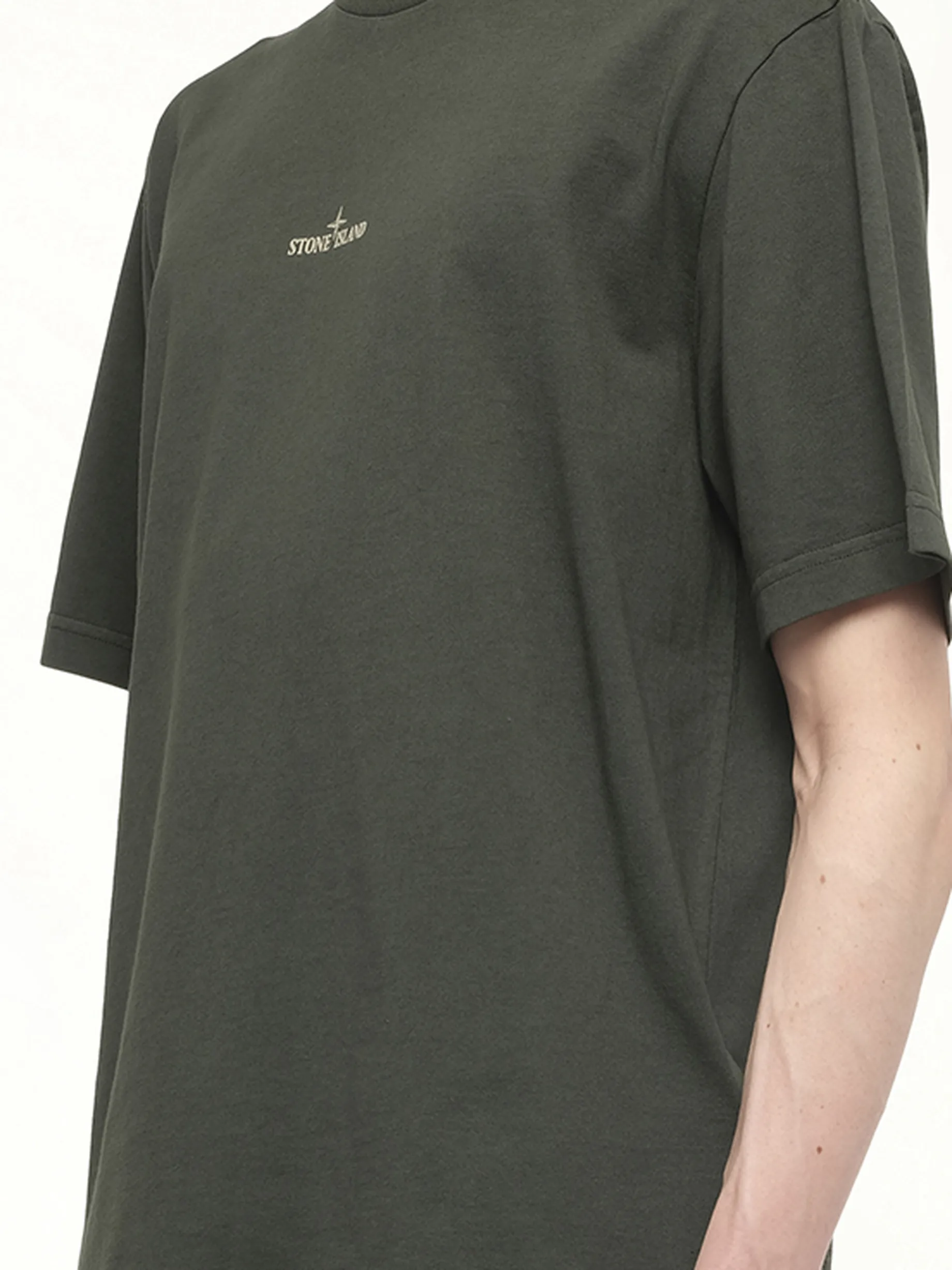 210003 Industrial Print S/S T-Shirt in Juniper sold by MARAIS product image thumbnail 3