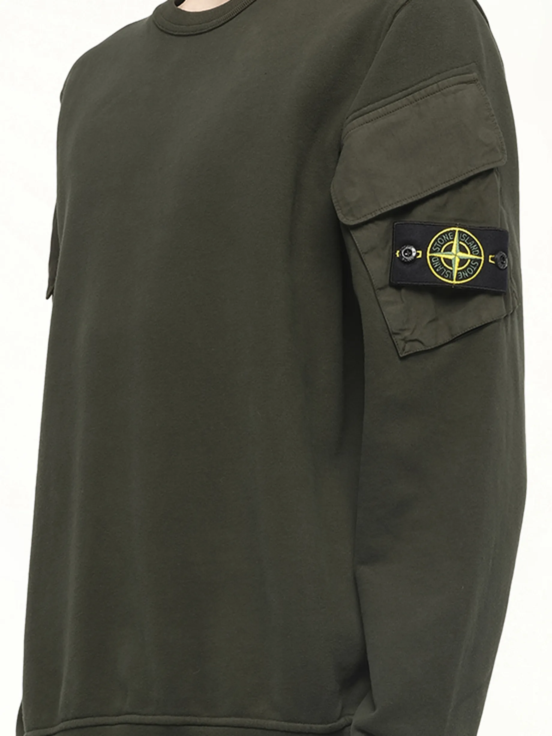 610000 Cotton Fleece Sweatshirt in Juniper sold by MARAIS product image thumbnail 3