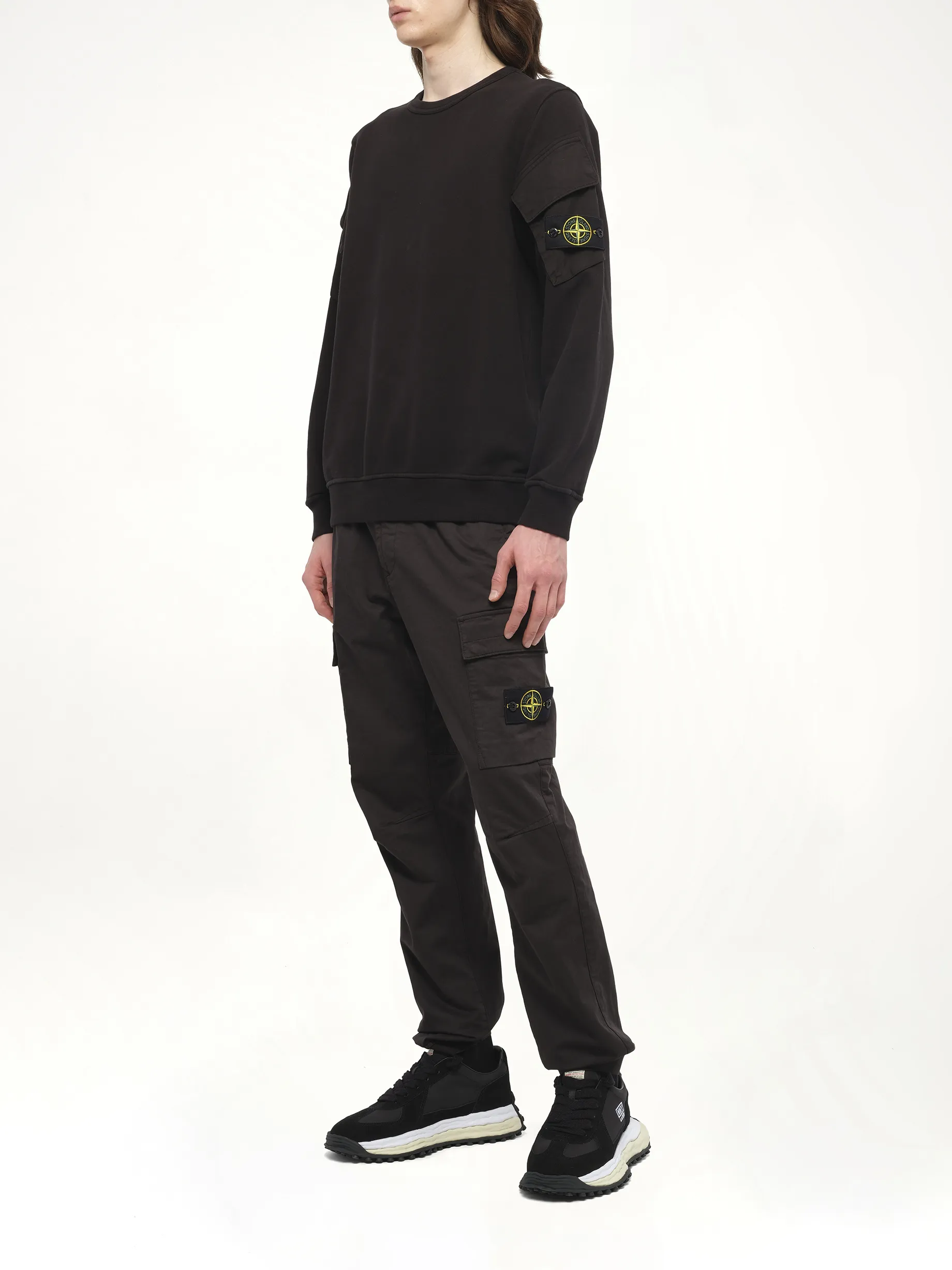 610000 Cotton Fleece Sweatshirt in Black sold by MARAIS product image thumbnail 4