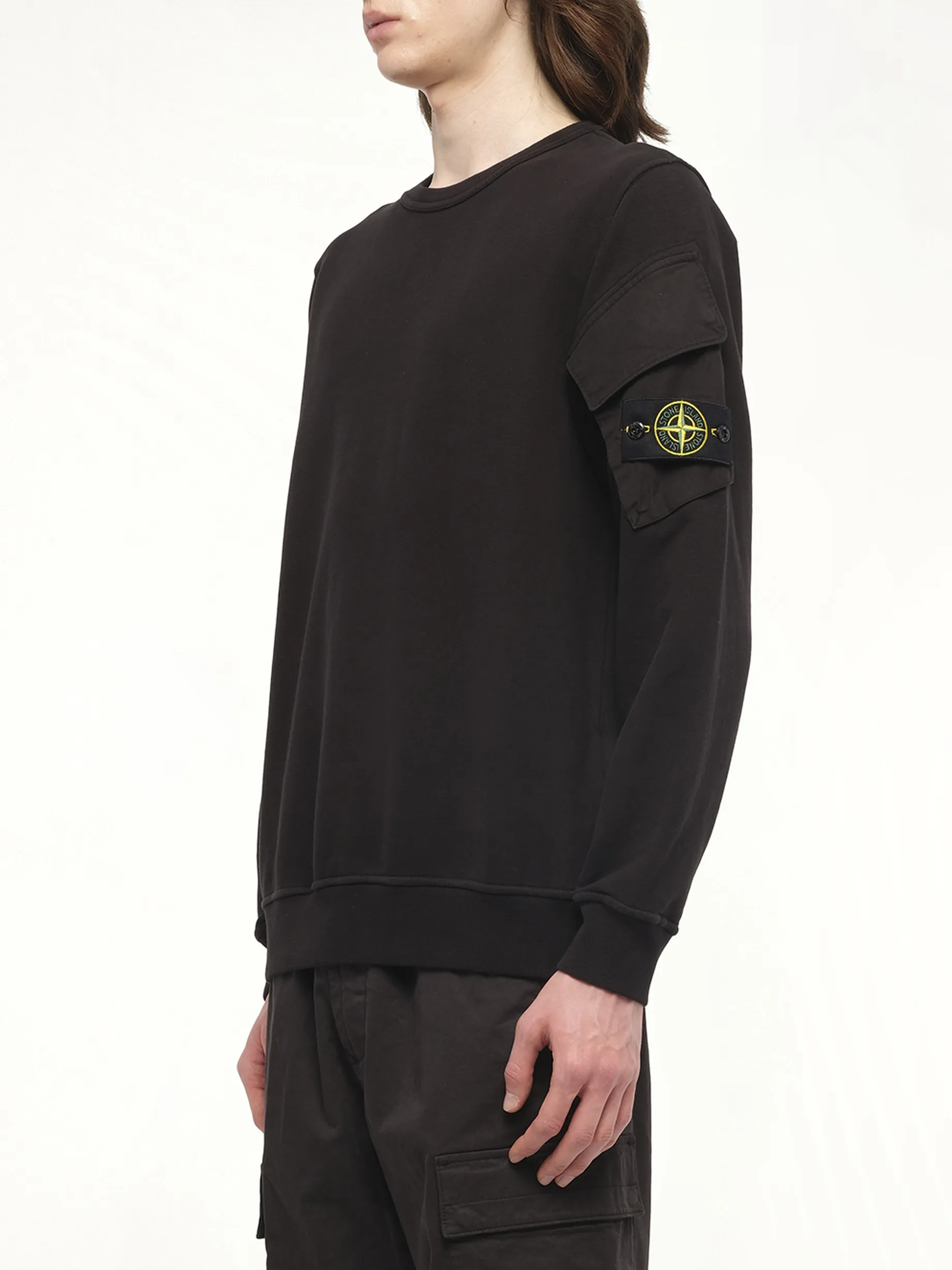 610000 Cotton Fleece Sweatshirt in Black sold by MARAIS product image thumbnail 5