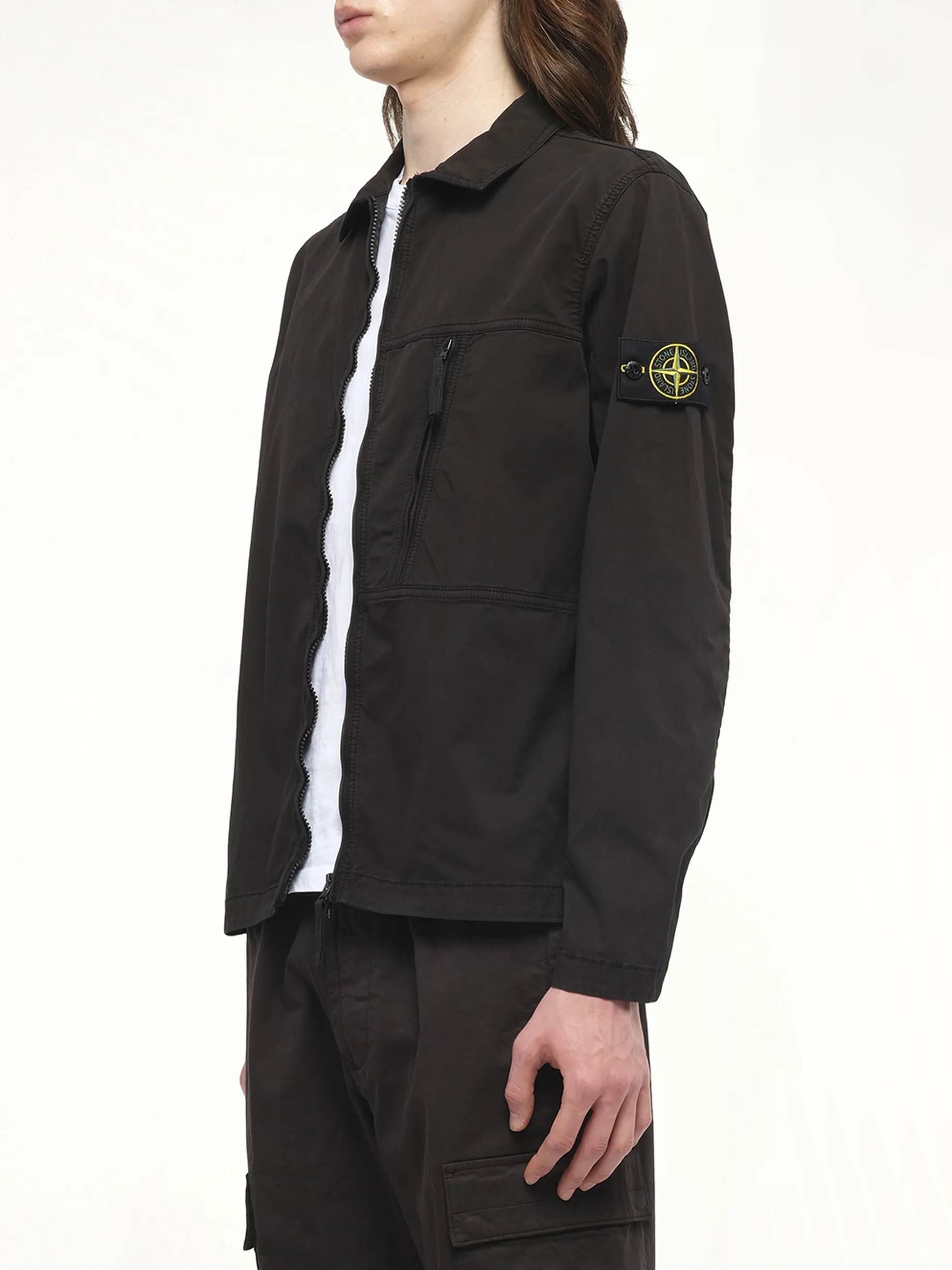 120000 Supima Overshirt in Black sold by MARAIS product image thumbnail 5