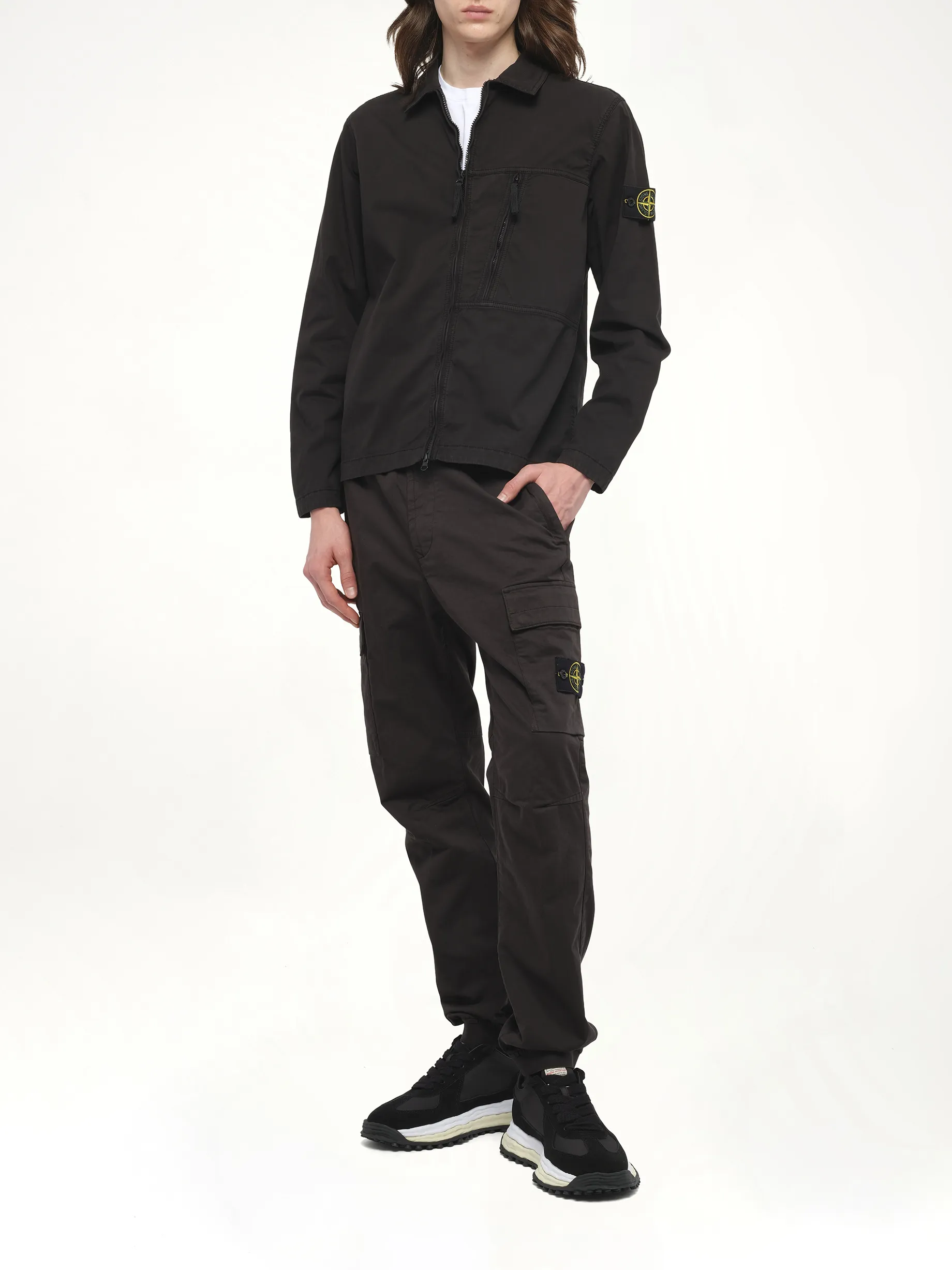 120000 Supima Overshirt in Black sold by MARAIS product image thumbnail 4