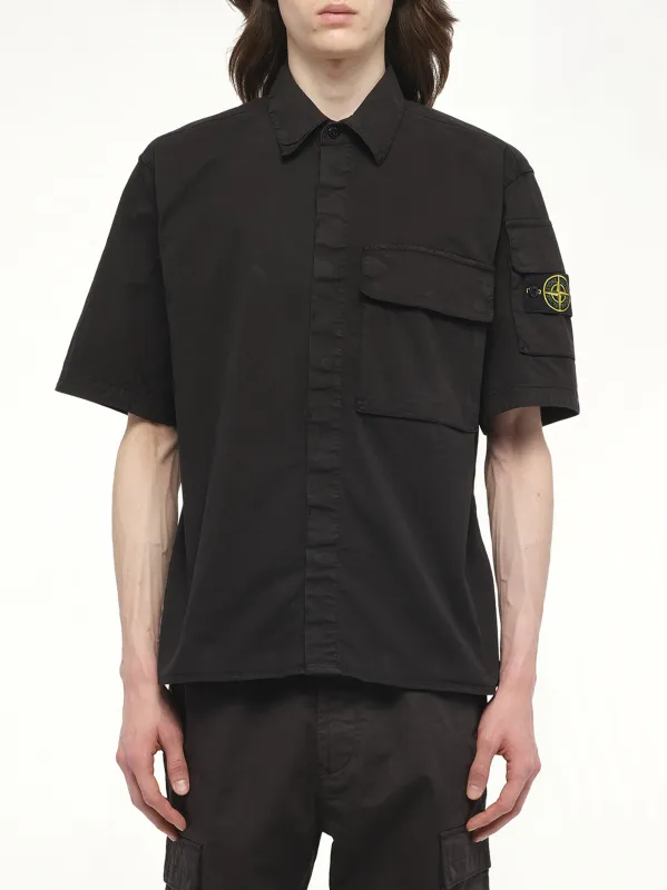 110000 Supima Shirt M/Corta in Black sold by MARAIS