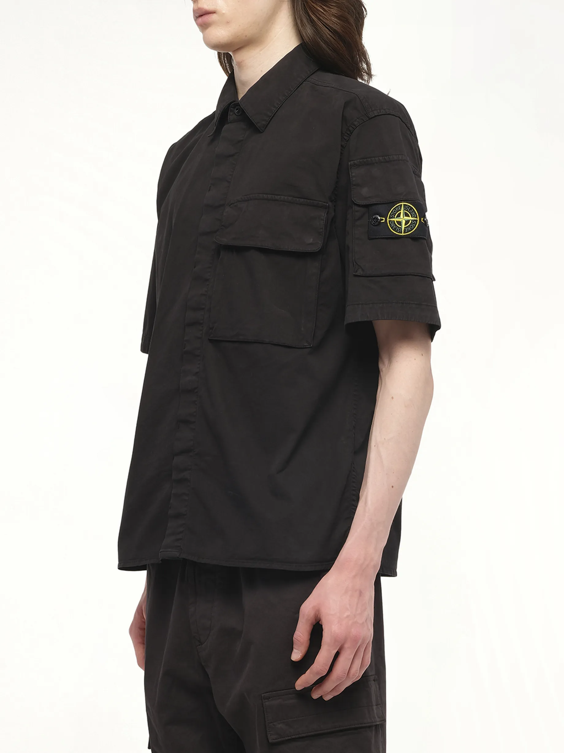 110000 Supima Shirt M/Corta in Black sold by MARAIS product image thumbnail 5