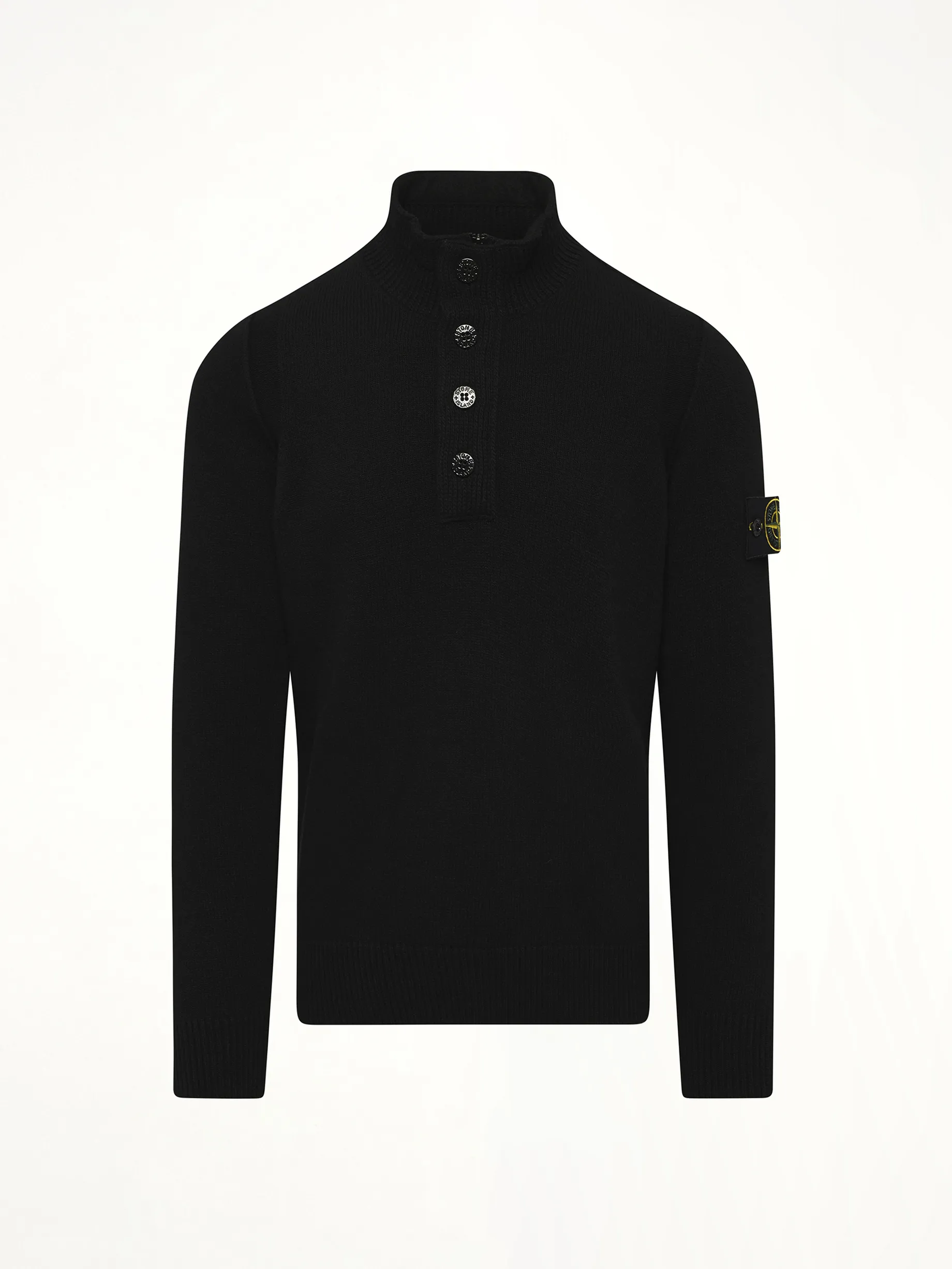 510004 Lambs Wool LS Polo in Black sold by MARAIS product image thumbnail 2