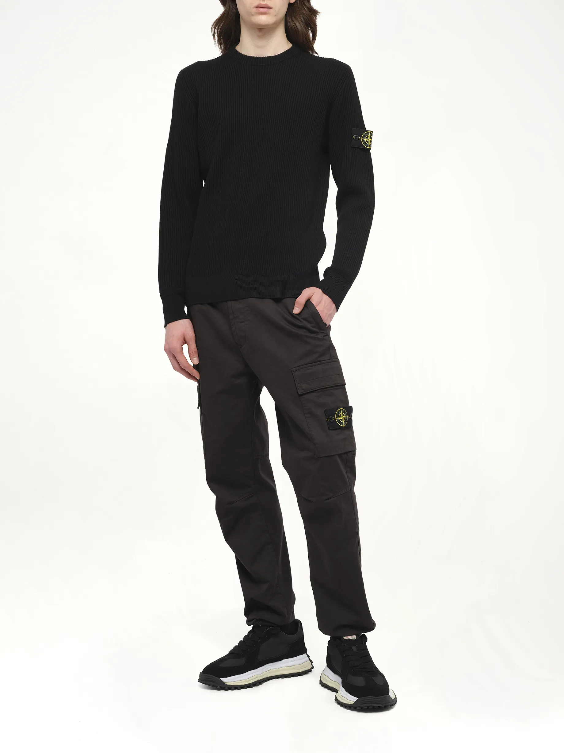 510005 Wool Crew Neck Sweater in Black sold by MARAIS product image thumbnail 4