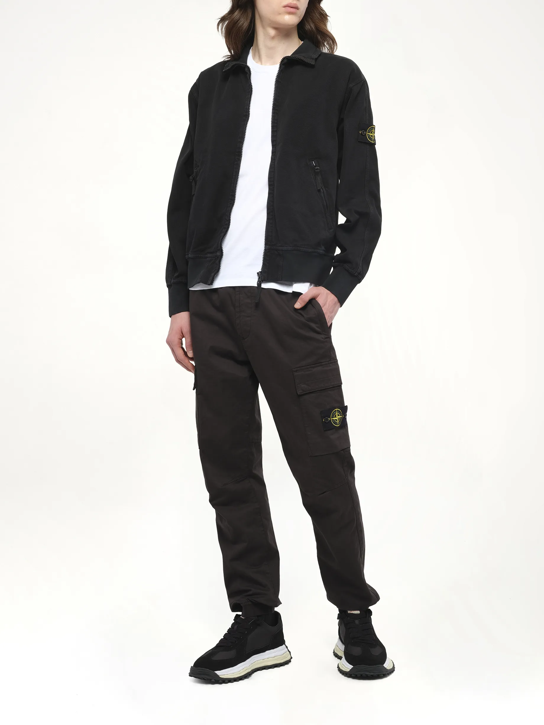 610005 Giubbotto Zip Up Cardigan in Black sold by MARAIS product image thumbnail 4