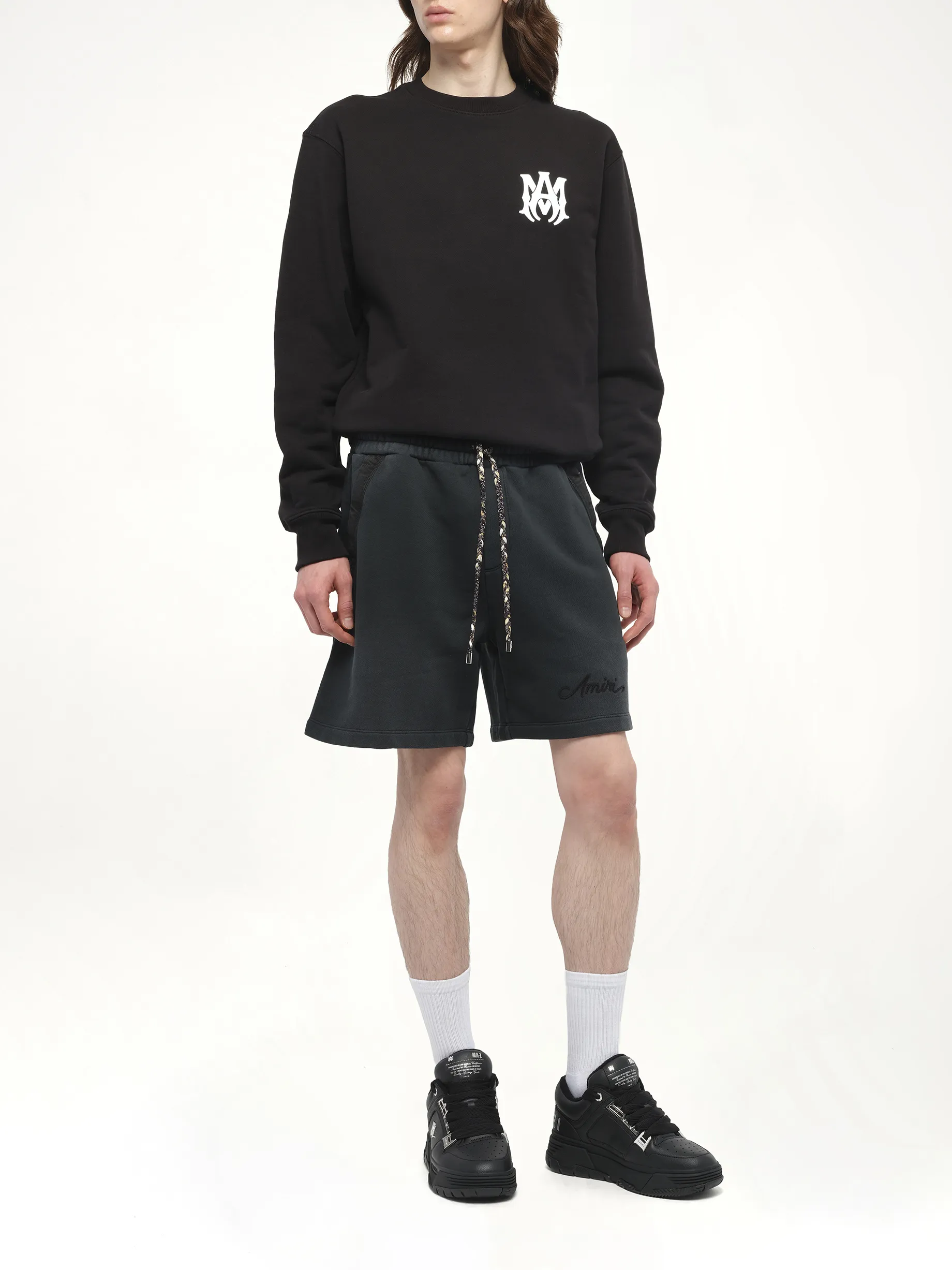 Bleach Bandana Shorts in Black sold by MARAIS product image thumbnail 4