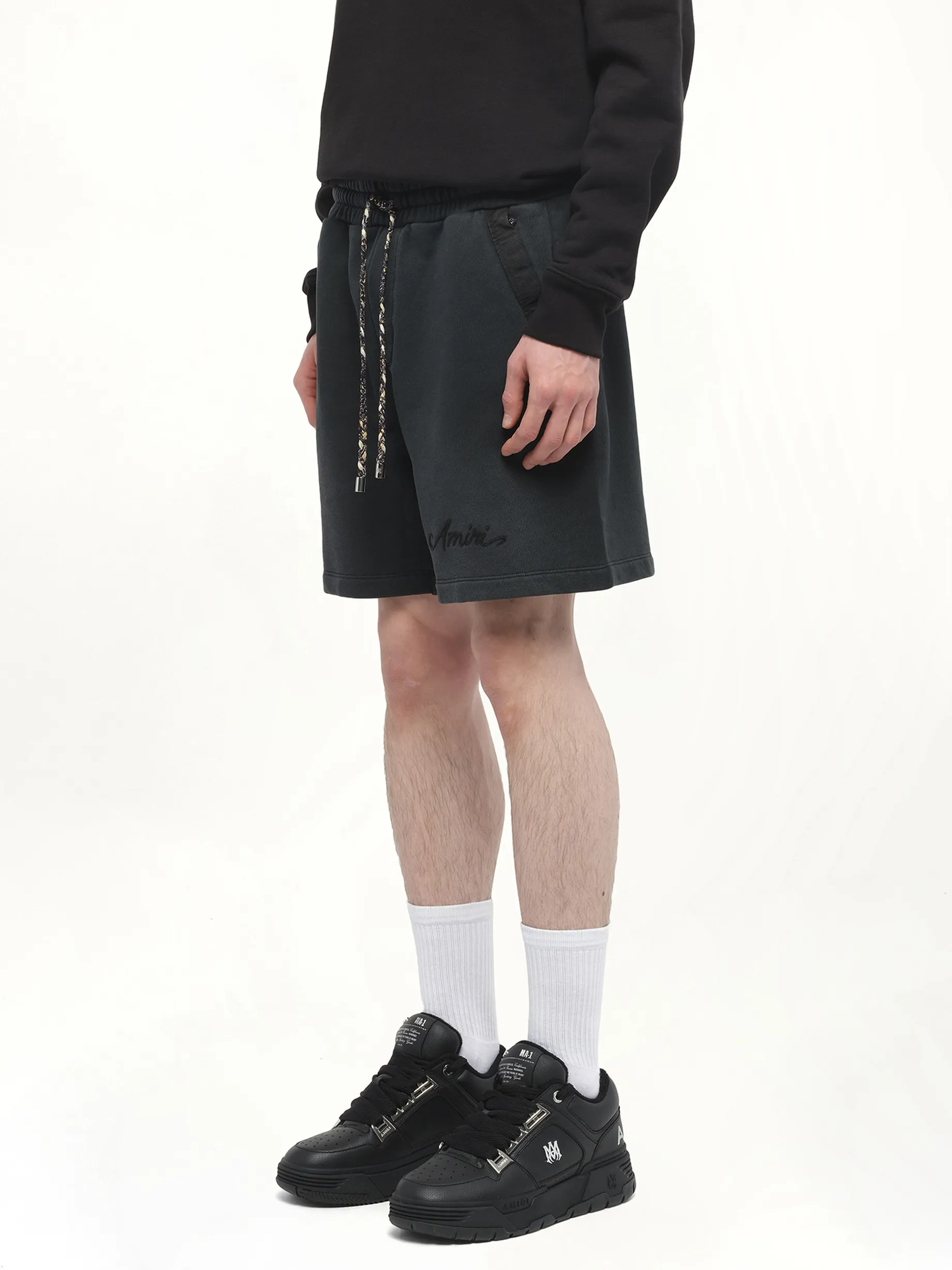 Bleach Bandana Shorts in Black sold by MARAIS product image thumbnail 5