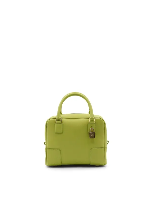 Amazona 19 Bag in Nappa Calfskin in Lime Yellow sold by MARAIS