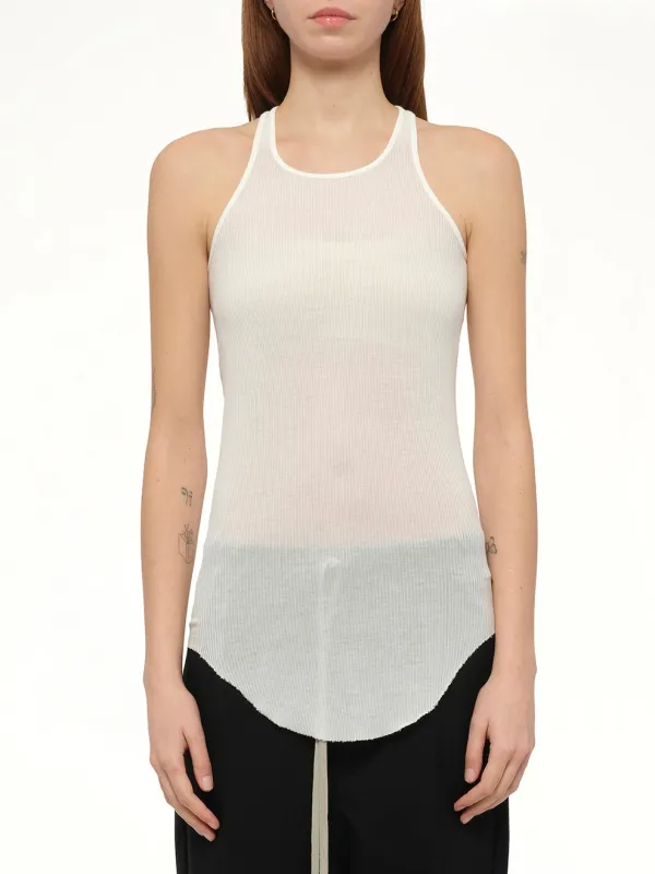 Basic Rib Tank Top in Milk made by Rick Owens
