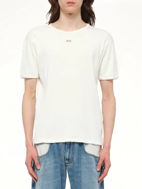 Rib T-Shirt in Off White made by Maison Margiela